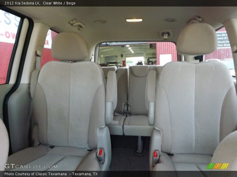 Clear White / Beige 2012 Kia Sedona LX