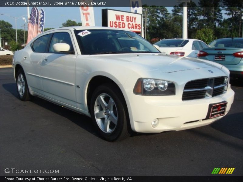 Stone White / Dark Slate Gray 2010 Dodge Charger SXT