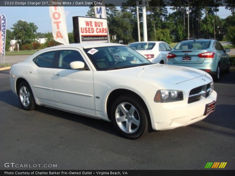Stone White / Dark Slate Gray 2010 Dodge Charger SXT