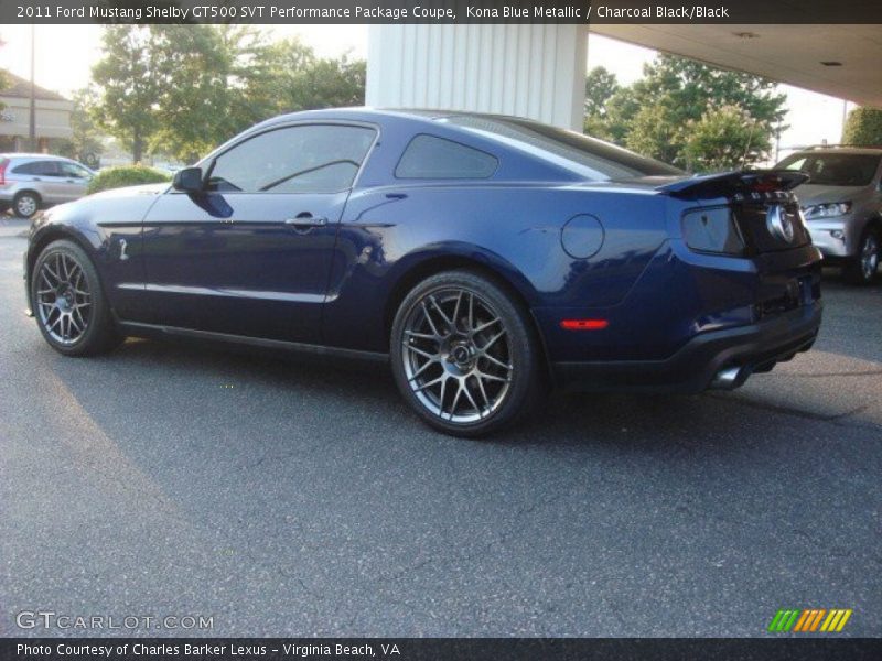 Kona Blue Metallic / Charcoal Black/Black 2011 Ford Mustang Shelby GT500 SVT Performance Package Coupe