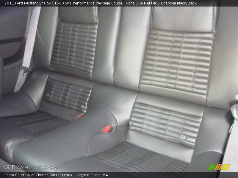Rear Seat of 2011 Mustang Shelby GT500 SVT Performance Package Coupe