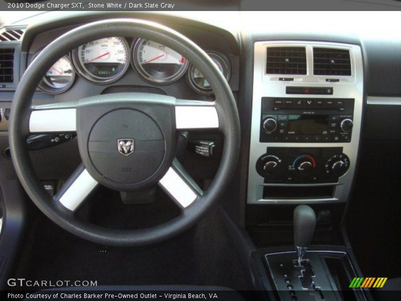 Stone White / Dark Slate Gray 2010 Dodge Charger SXT