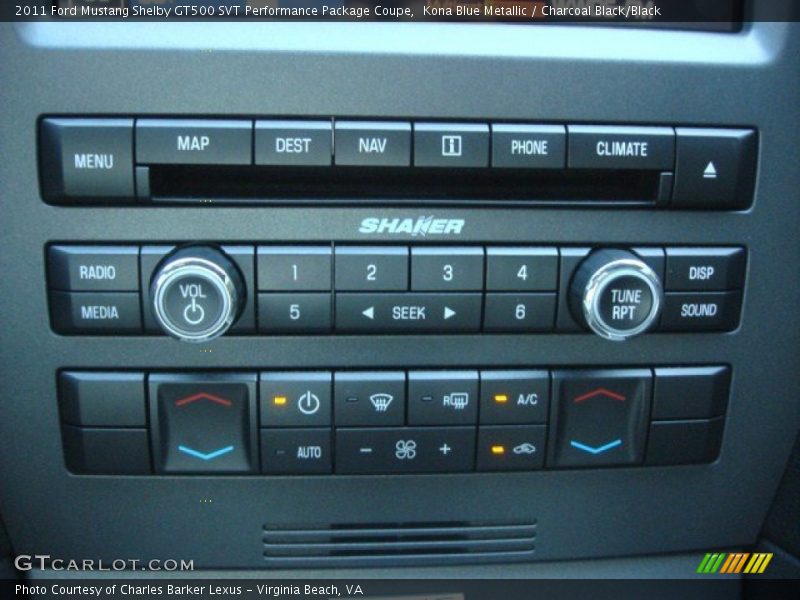 Controls of 2011 Mustang Shelby GT500 SVT Performance Package Coupe