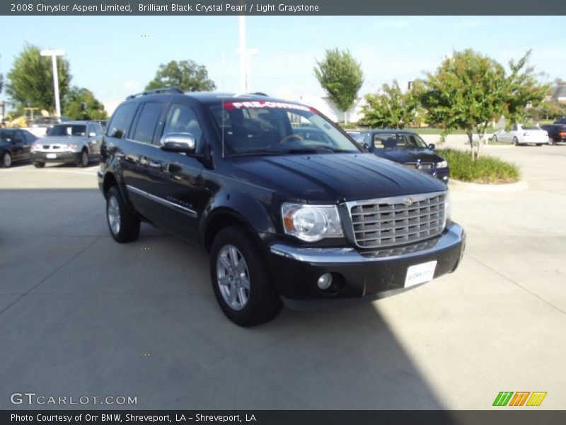 Brilliant Black Crystal Pearl / Light Graystone 2008 Chrysler Aspen Limited