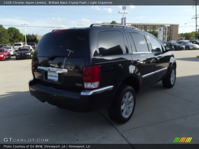 Brilliant Black Crystal Pearl / Light Graystone 2008 Chrysler Aspen Limited