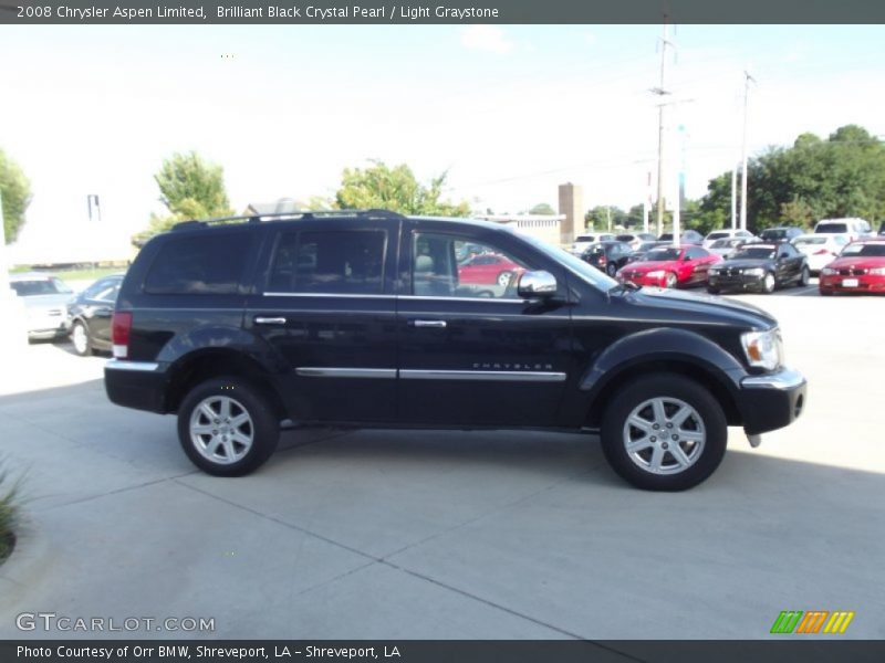 Brilliant Black Crystal Pearl / Light Graystone 2008 Chrysler Aspen Limited