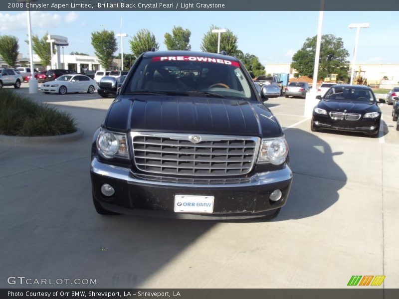 Brilliant Black Crystal Pearl / Light Graystone 2008 Chrysler Aspen Limited