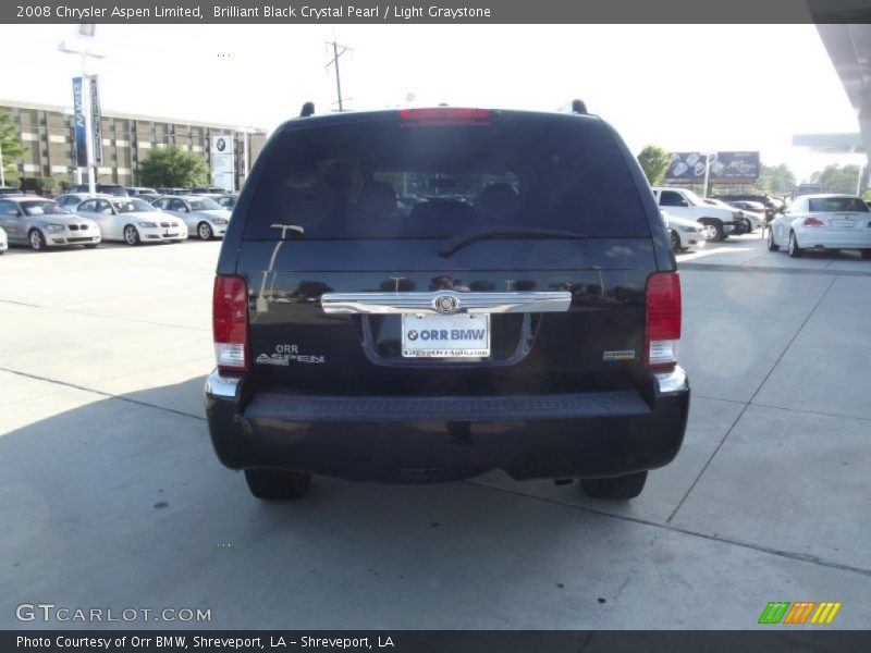 Brilliant Black Crystal Pearl / Light Graystone 2008 Chrysler Aspen Limited