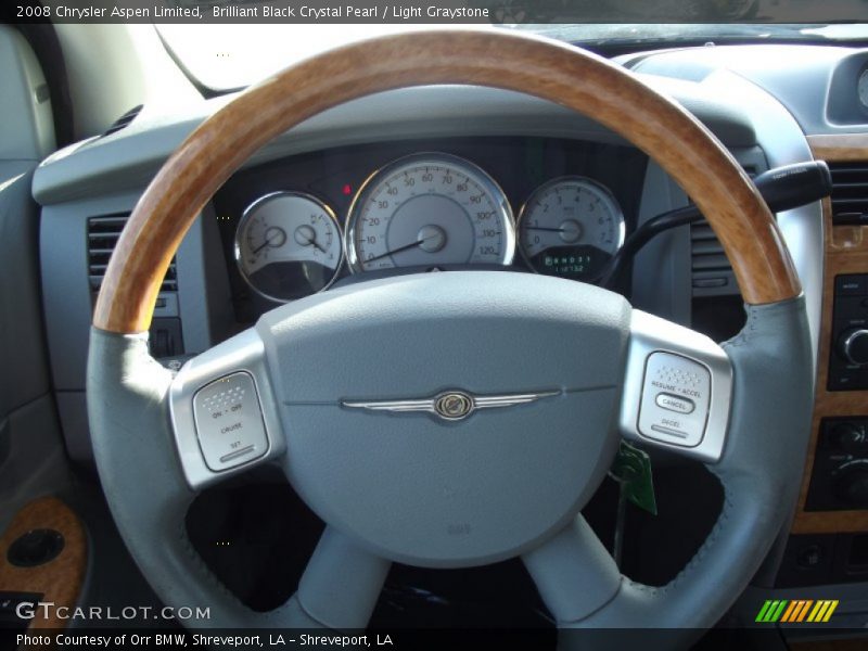 Brilliant Black Crystal Pearl / Light Graystone 2008 Chrysler Aspen Limited