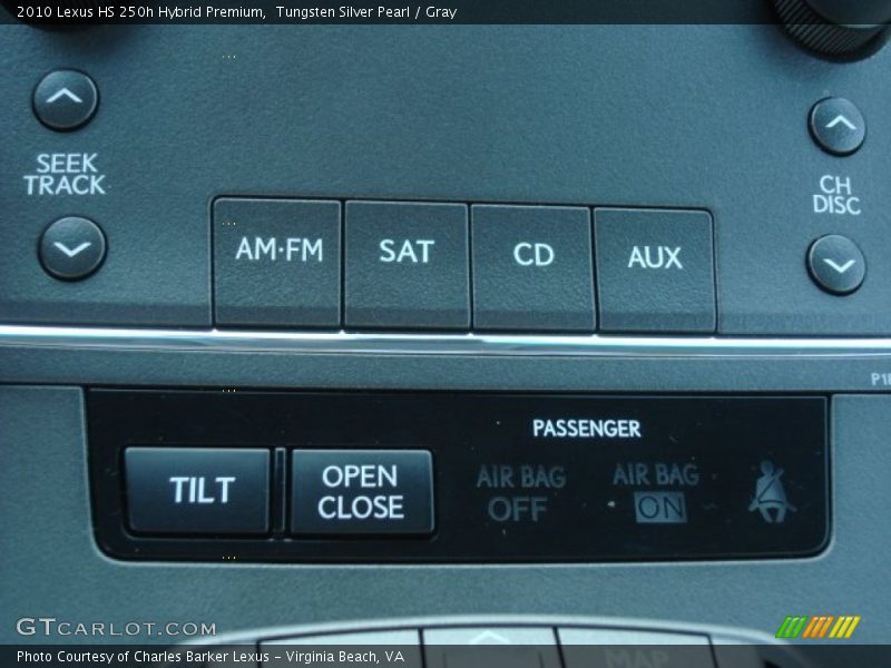 Controls of 2010 HS 250h Hybrid Premium