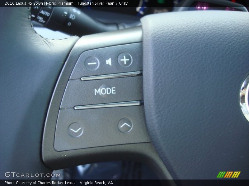 Controls of 2010 HS 250h Hybrid Premium