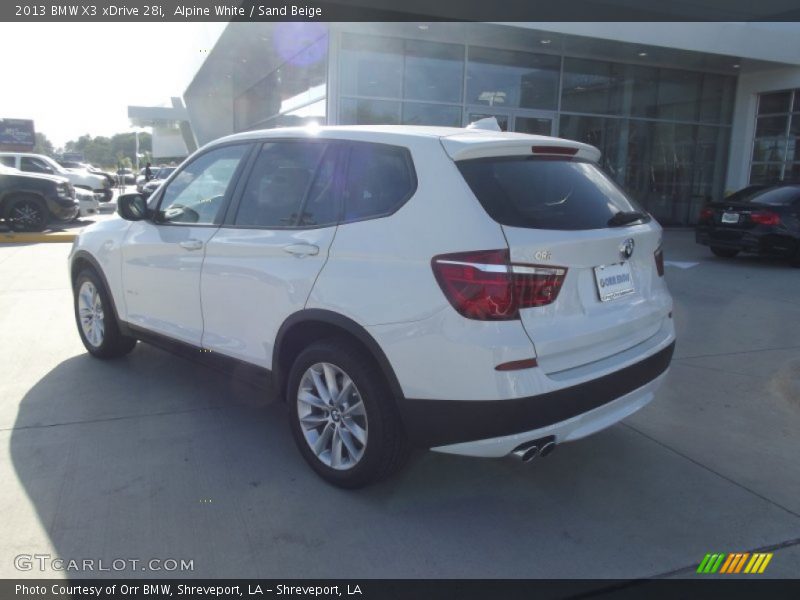 Alpine White / Sand Beige 2013 BMW X3 xDrive 28i
