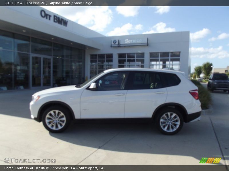 Alpine White / Sand Beige 2013 BMW X3 xDrive 28i