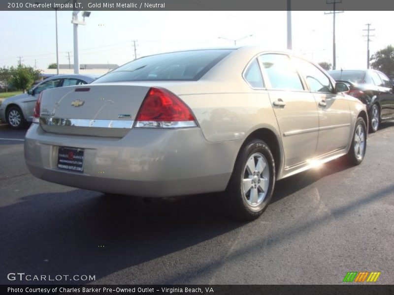 Gold Mist Metallic / Neutral 2010 Chevrolet Impala LT