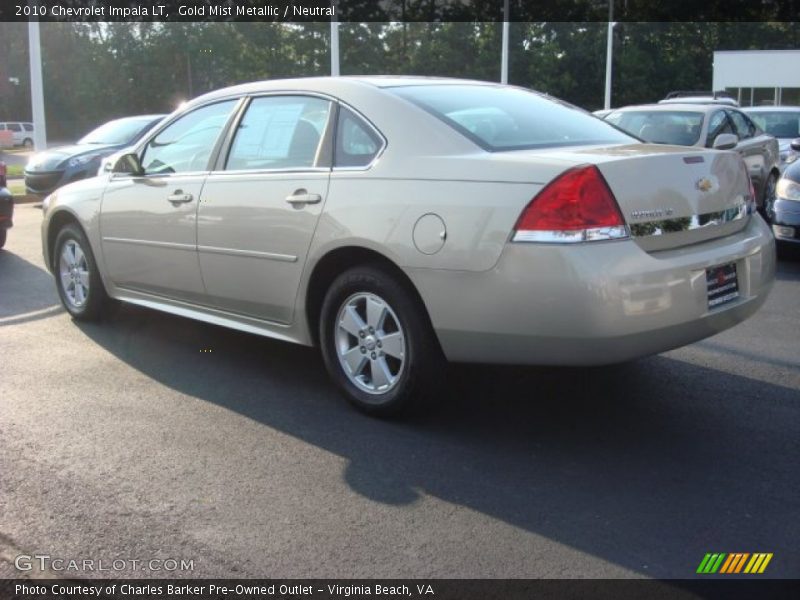 Gold Mist Metallic / Neutral 2010 Chevrolet Impala LT