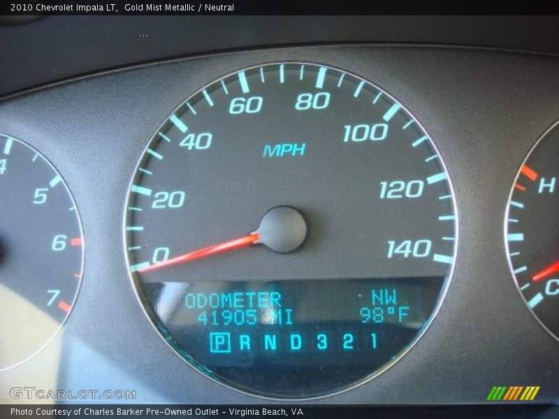 Gold Mist Metallic / Neutral 2010 Chevrolet Impala LT