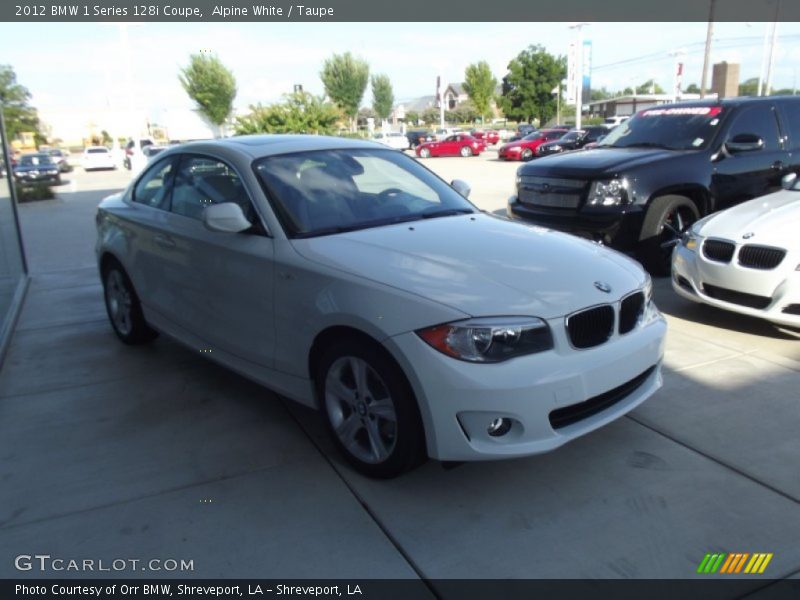 Alpine White / Taupe 2012 BMW 1 Series 128i Coupe