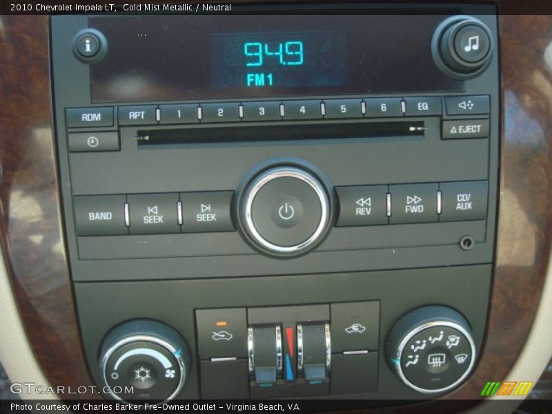 Gold Mist Metallic / Neutral 2010 Chevrolet Impala LT