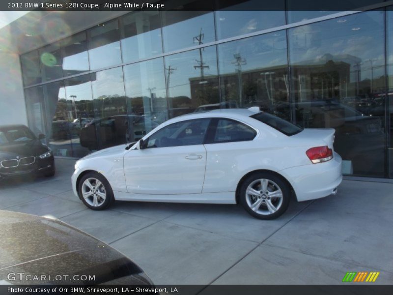 Alpine White / Taupe 2012 BMW 1 Series 128i Coupe