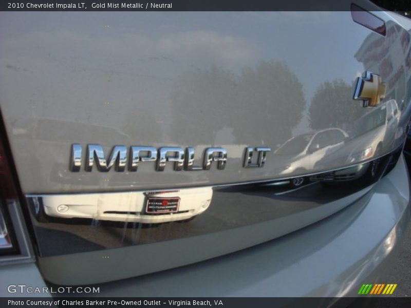 Gold Mist Metallic / Neutral 2010 Chevrolet Impala LT