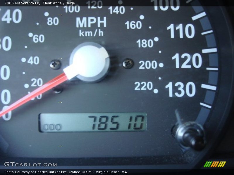 Clear White / Beige 2006 Kia Sorento LX