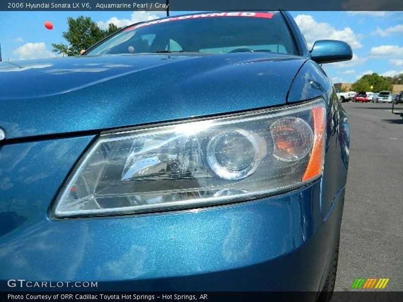 Aquamarine Pearl / Gray 2006 Hyundai Sonata LX V6