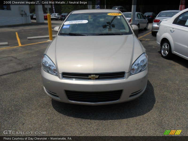Gold Mist Metallic / Neutral Beige 2008 Chevrolet Impala LT