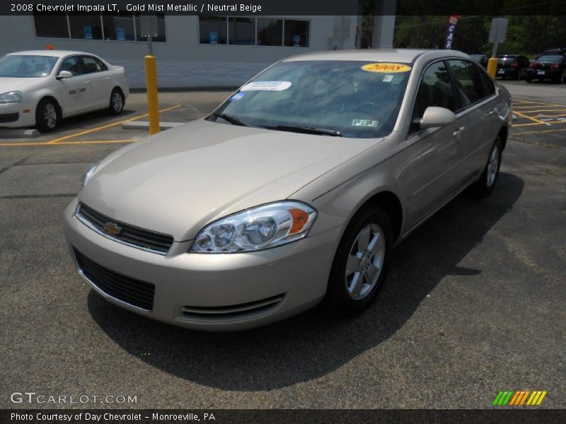 Gold Mist Metallic / Neutral Beige 2008 Chevrolet Impala LT