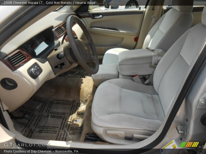 Gold Mist Metallic / Neutral Beige 2008 Chevrolet Impala LT