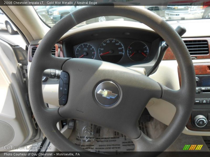Gold Mist Metallic / Neutral Beige 2008 Chevrolet Impala LT