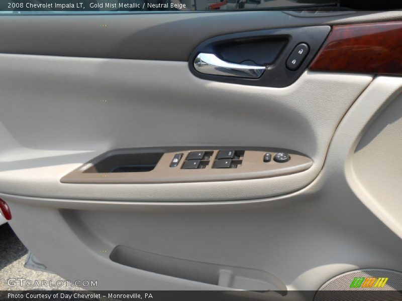 Gold Mist Metallic / Neutral Beige 2008 Chevrolet Impala LT