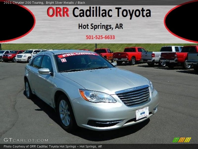 Bright Silver Metallic / Black 2011 Chrysler 200 Touring