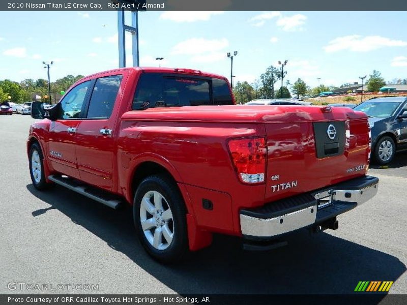 Red Alert / Almond 2010 Nissan Titan LE Crew Cab