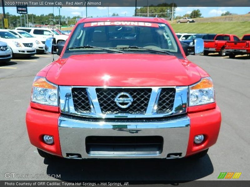 Red Alert / Almond 2010 Nissan Titan LE Crew Cab