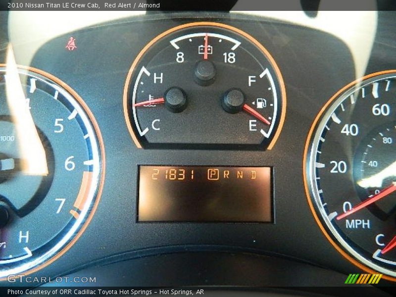 Red Alert / Almond 2010 Nissan Titan LE Crew Cab