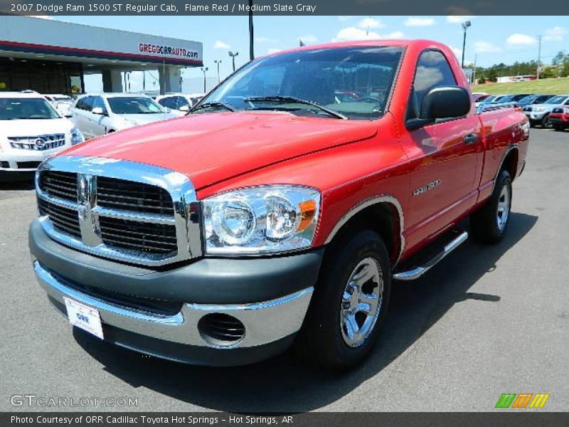 Flame Red / Medium Slate Gray 2007 Dodge Ram 1500 ST Regular Cab