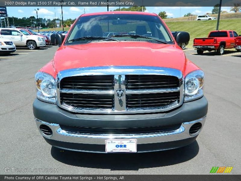 Flame Red / Medium Slate Gray 2007 Dodge Ram 1500 ST Regular Cab