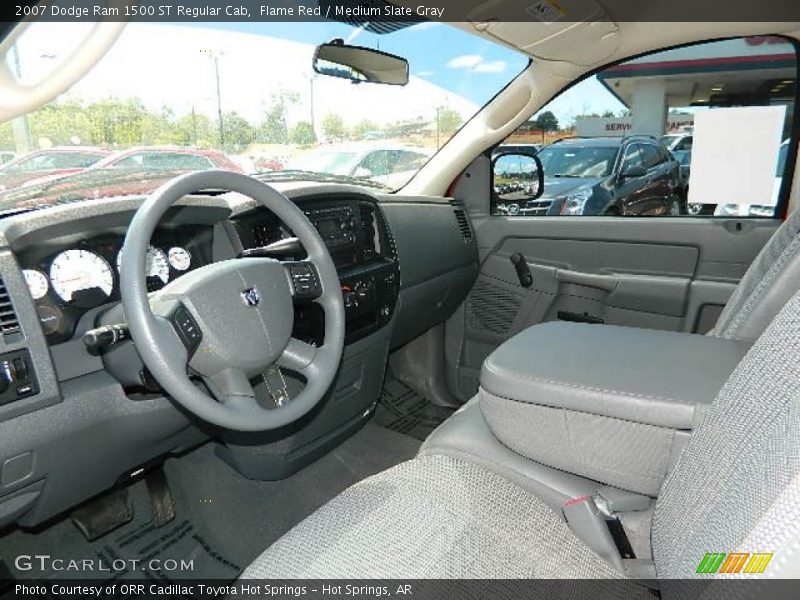 Flame Red / Medium Slate Gray 2007 Dodge Ram 1500 ST Regular Cab