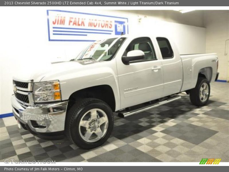 Summit White / Light Titanium/Dark Titanium 2013 Chevrolet Silverado 2500HD LTZ Extended Cab 4x4