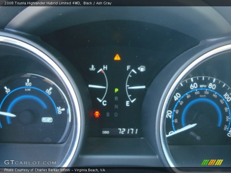 Black / Ash Gray 2008 Toyota Highlander Hybrid Limited 4WD