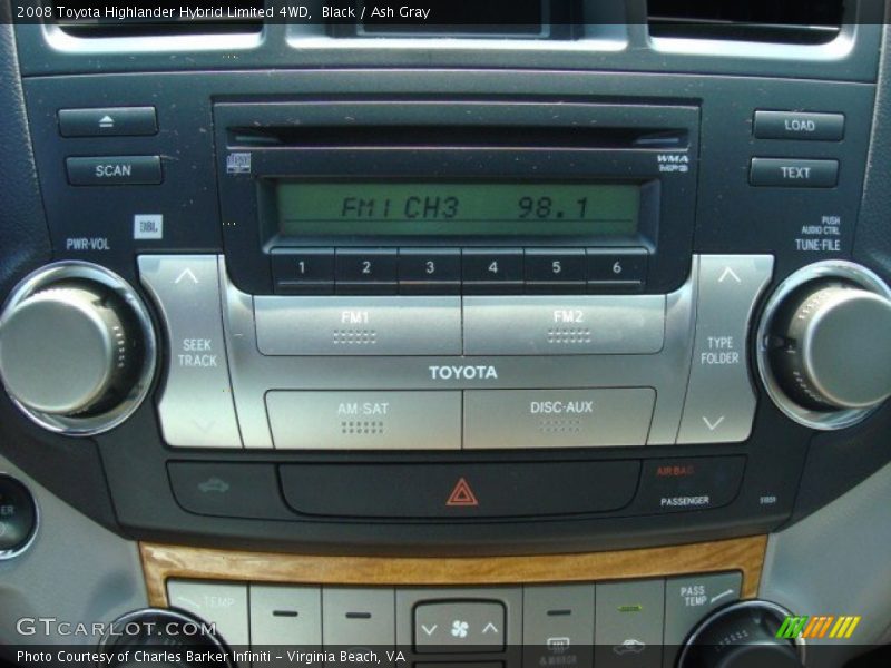 Black / Ash Gray 2008 Toyota Highlander Hybrid Limited 4WD