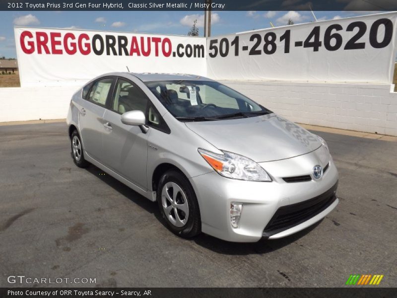 Classic Silver Metallic / Misty Gray 2012 Toyota Prius 3rd Gen Four Hybrid