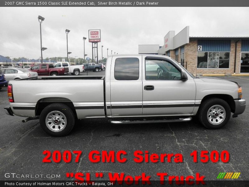Silver Birch Metallic / Dark Pewter 2007 GMC Sierra 1500 Classic SLE Extended Cab