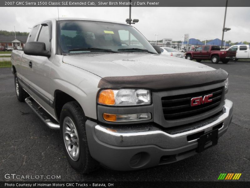 Silver Birch Metallic / Dark Pewter 2007 GMC Sierra 1500 Classic SLE Extended Cab