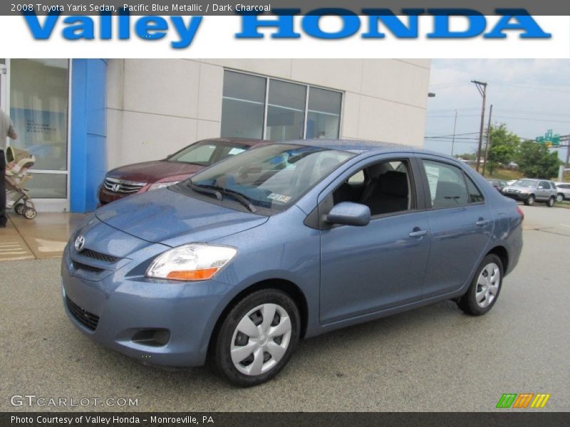 Pacific Blue Metallic / Dark Charcoal 2008 Toyota Yaris Sedan