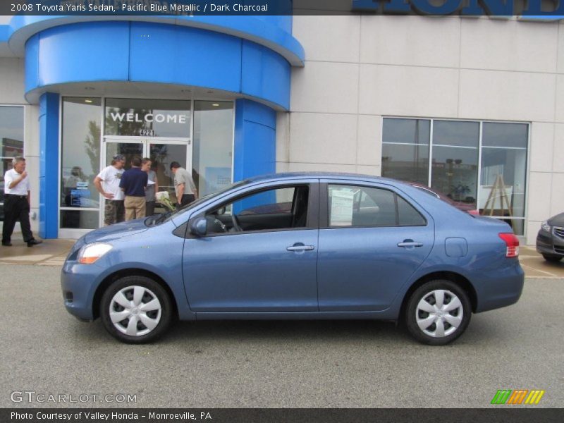 Pacific Blue Metallic / Dark Charcoal 2008 Toyota Yaris Sedan