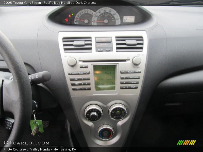 Pacific Blue Metallic / Dark Charcoal 2008 Toyota Yaris Sedan