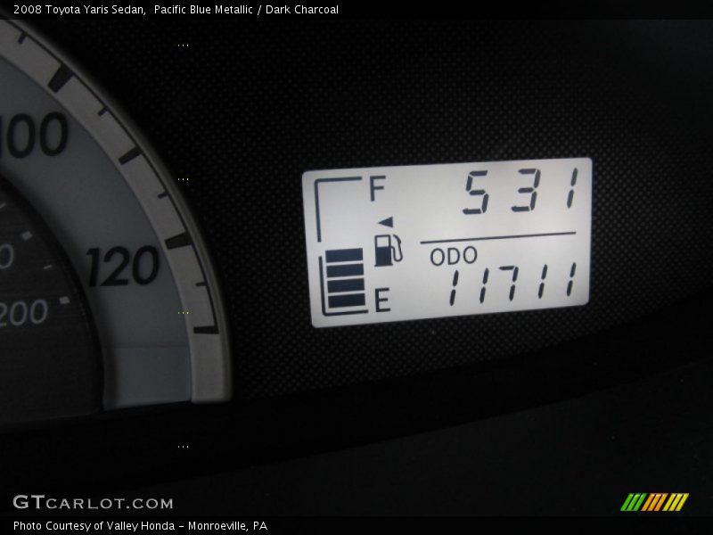 Pacific Blue Metallic / Dark Charcoal 2008 Toyota Yaris Sedan