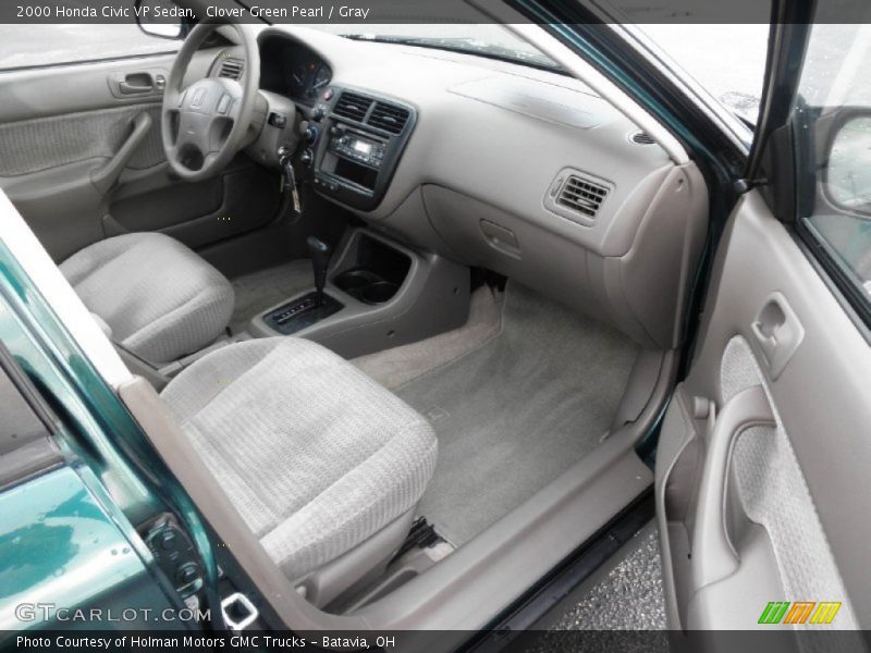 Clover Green Pearl / Gray 2000 Honda Civic VP Sedan