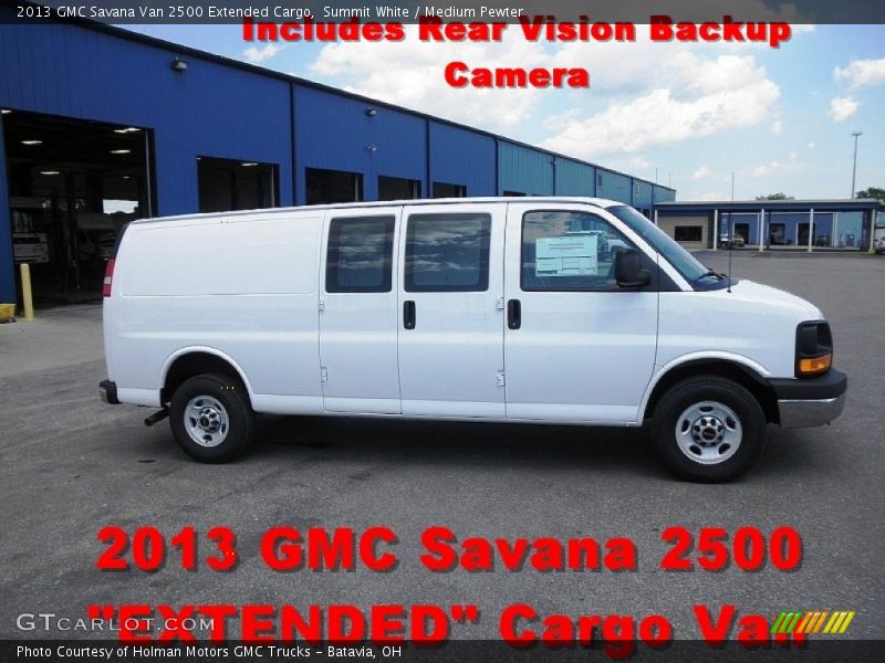 Summit White / Medium Pewter 2013 GMC Savana Van 2500 Extended Cargo